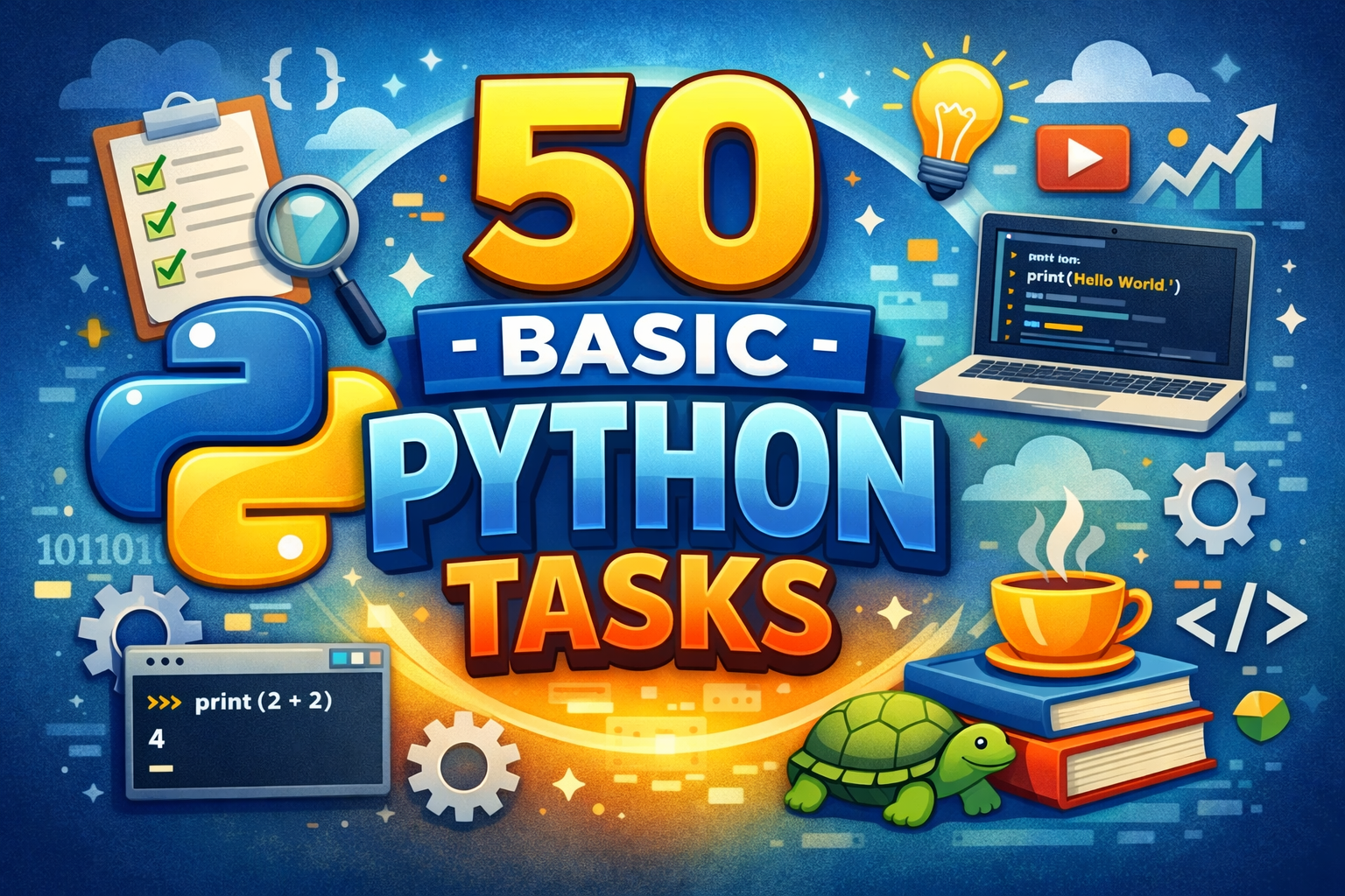 50 Basic Python Tasks